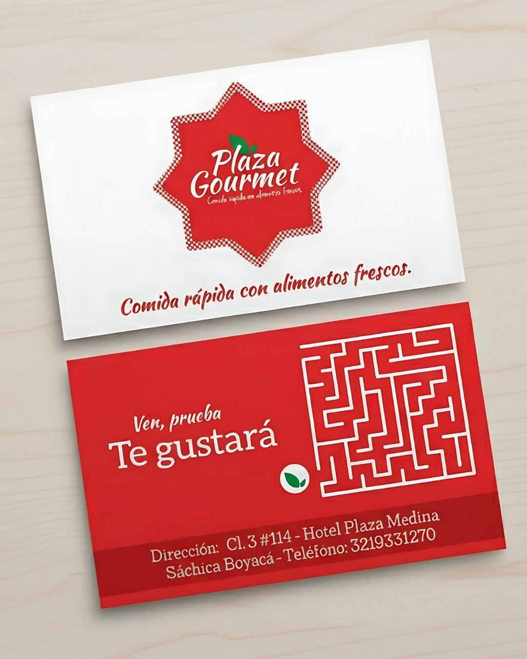 tarjeta personal restaurante neurekas